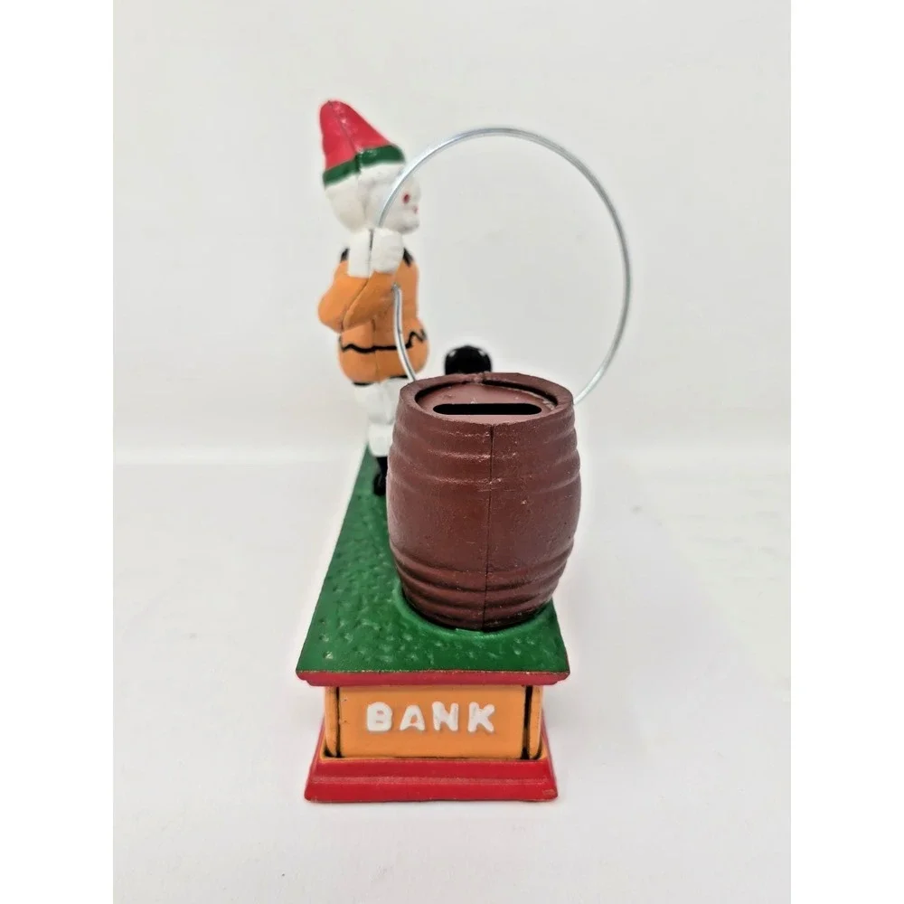 Vintage Reproduction Cast Iron Trick Dog Bank Circus Mechanical Works U114
